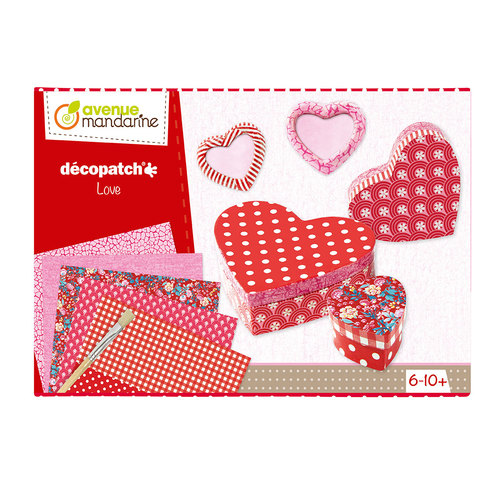 Boite créative, Décopatch, Kit amour